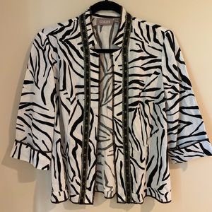 Chico’s Animal print thin blazer